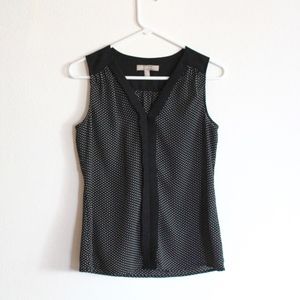 BANANA REPUBLIC SHEER POLKA DOT TANK SZ 0